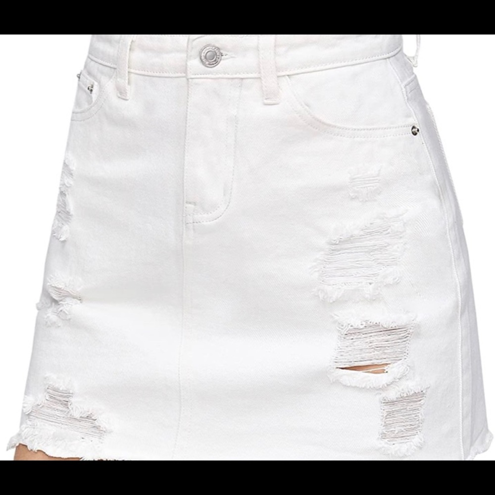 White Jean skirt